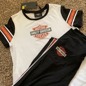 Harley Davidson Shirt and Leggings Set